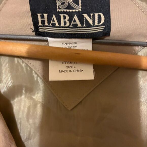 Haband Men's Bomber Jacket Size L Tan Lightweight Full Zip Casual Golf Jacket - Picture 4 of 8